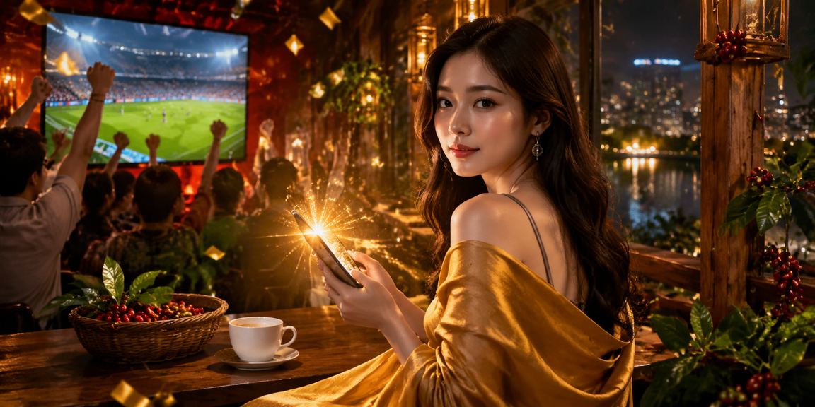 Người dùng Hà Nội đăng ký nhận tiền thưởng trên điện thoại bên ly cà phê