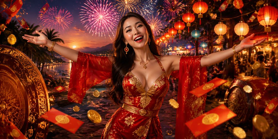 Phong bì đỏ may mắn và không khí chợ đêm Phú Quốc gợi lên văn hóa thưởng Tết trong cược trực tuyến